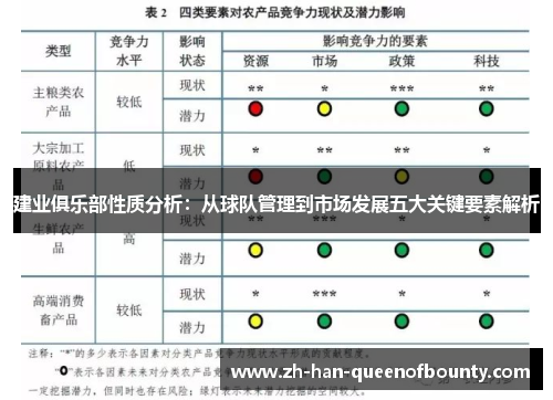 建业俱乐部性质分析：从球队管理到市场发展五大关键要素解析